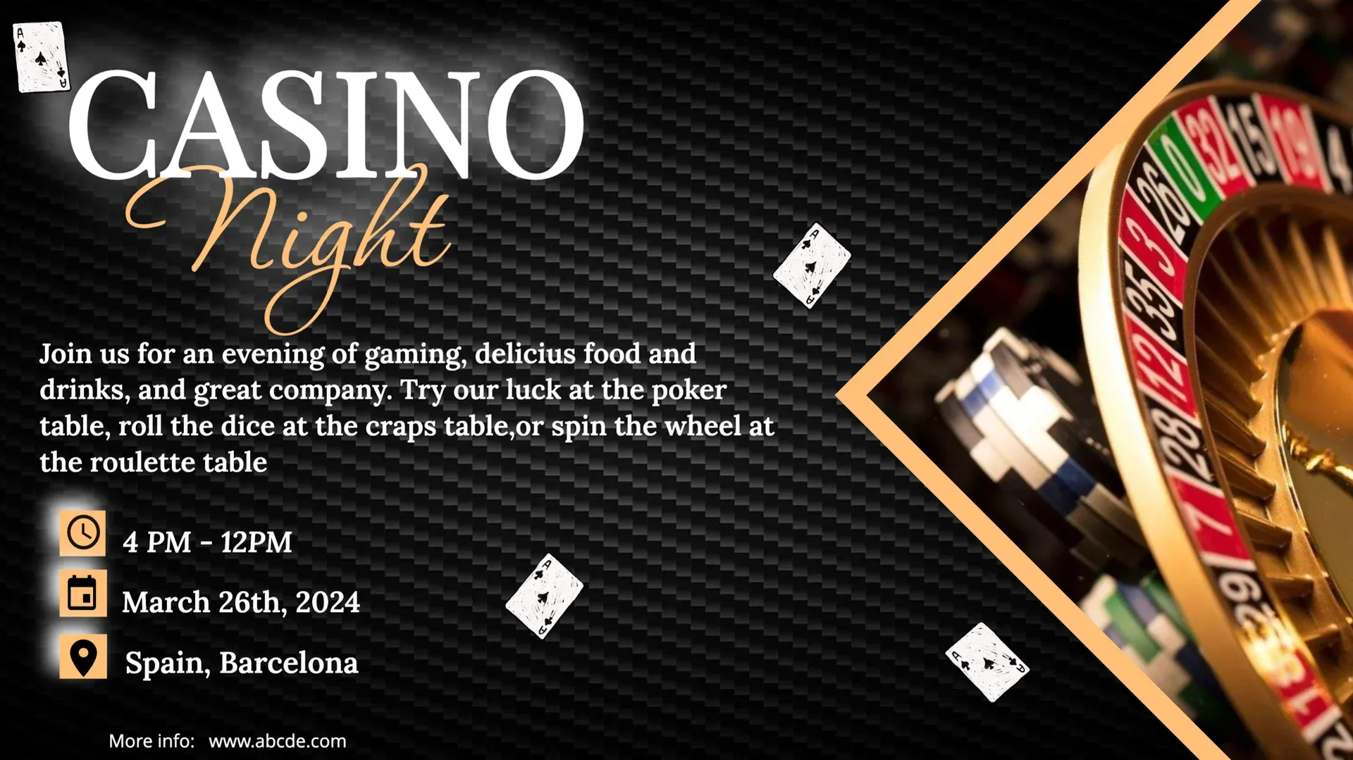 Casinò: modello di digital signage per Intrattenimento