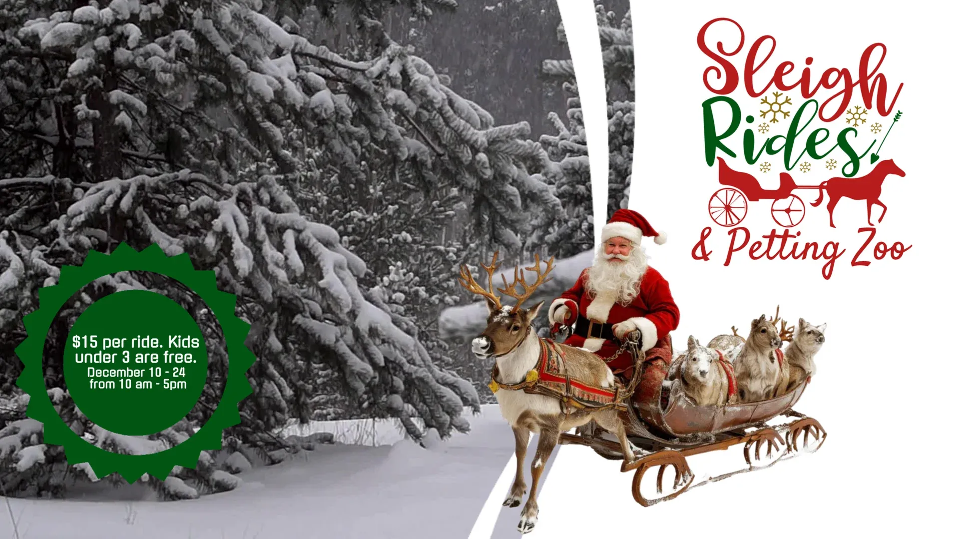 Giri in slitta di Natale: modello di digital signage per Festività