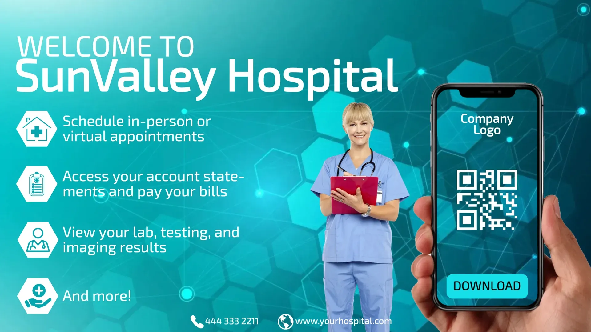 Studio medico: modello di digital signage per Salute