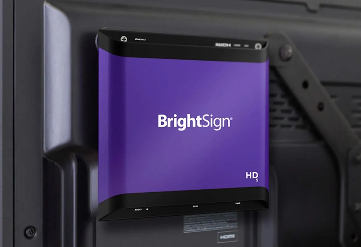 Media player BrightSign su una TV
