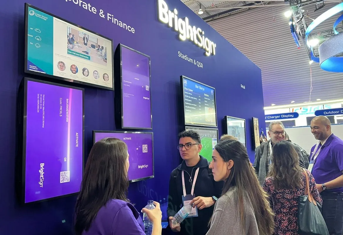 Media player BrightSign a una fiera