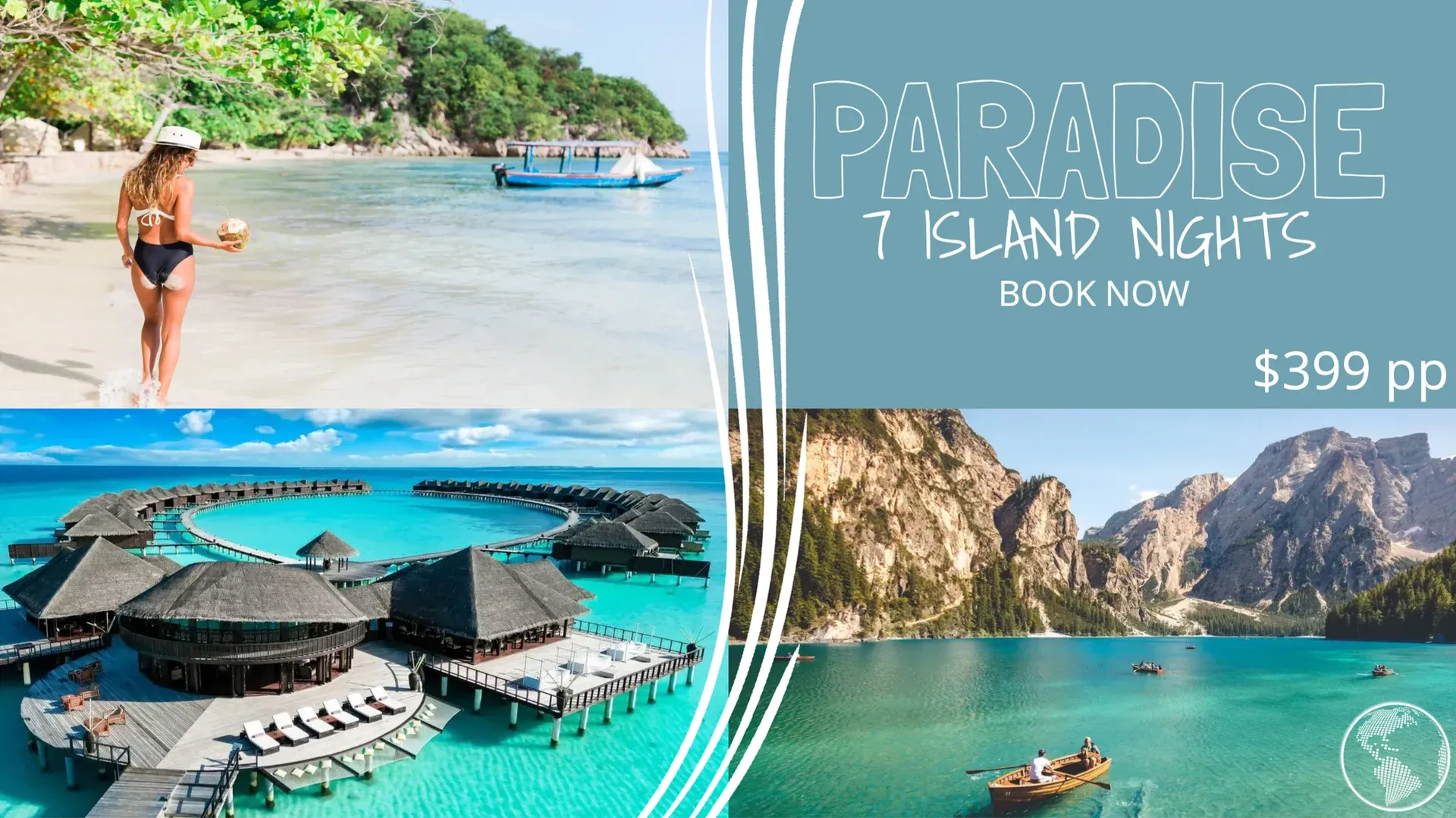 Isola paradisiaca: modello di digital signage per Viaggi