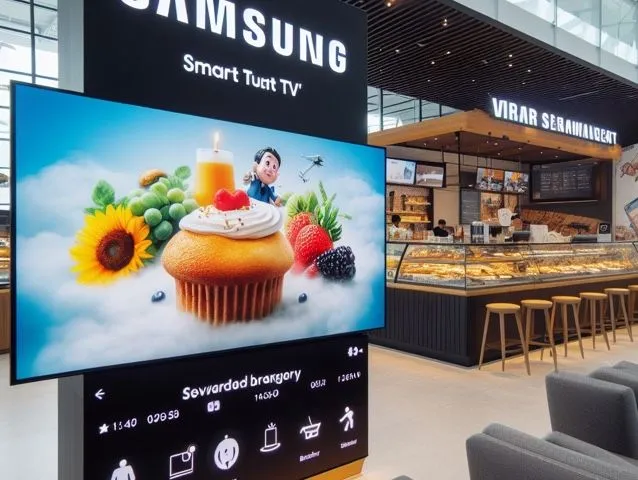 Display di segnaletica Samsung Tizen 4 in un negozio