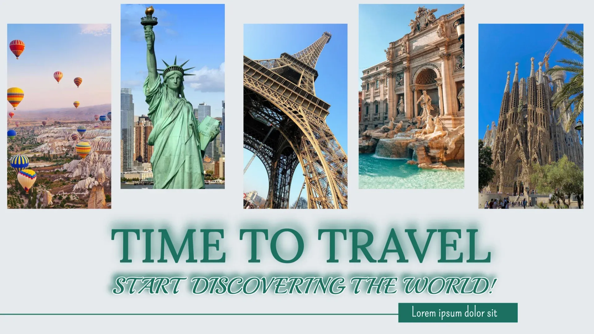 Pacchetti viaggio: modello di digital signage per Viaggi