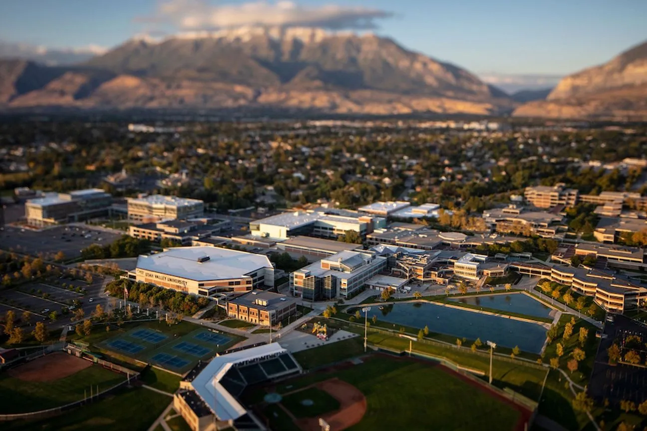 Vista sul campus della Utah Valley University