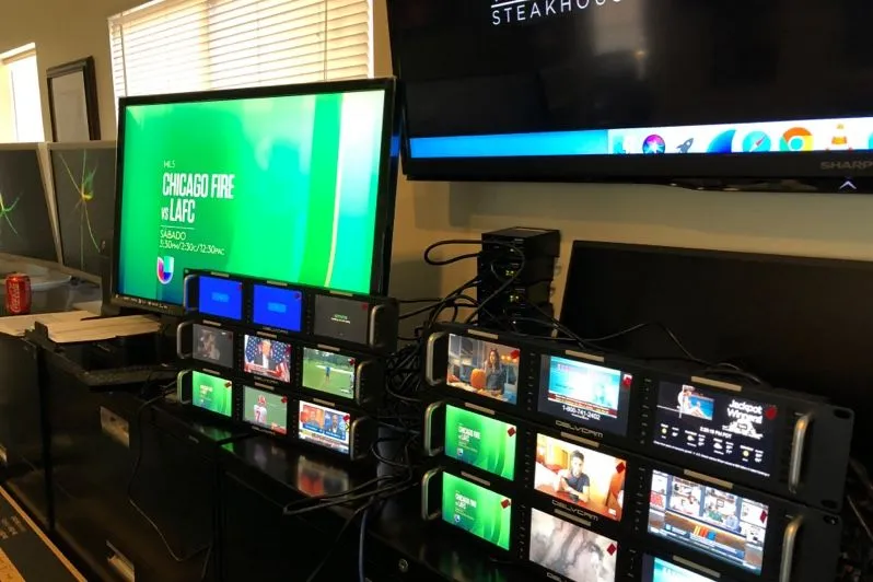 Sala di controllo del Viejas Casino & Resort che fa girare Play Digital Signage